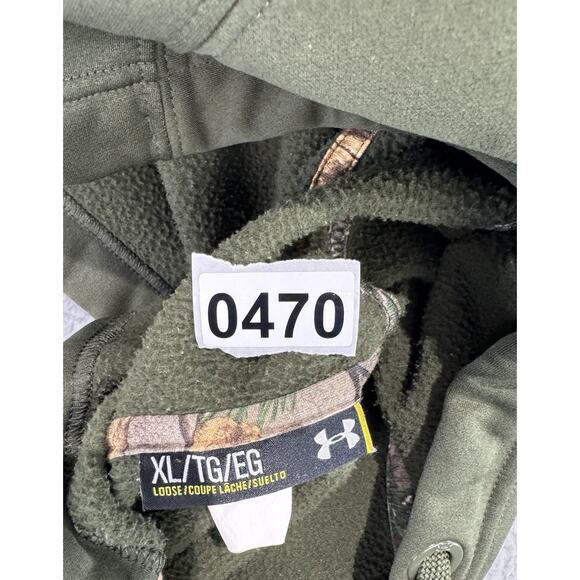 Under Armour Men's X-Large Full Zip Hoodie Sweatshirt Realtree Camo Hunting - Picture 13 of 13